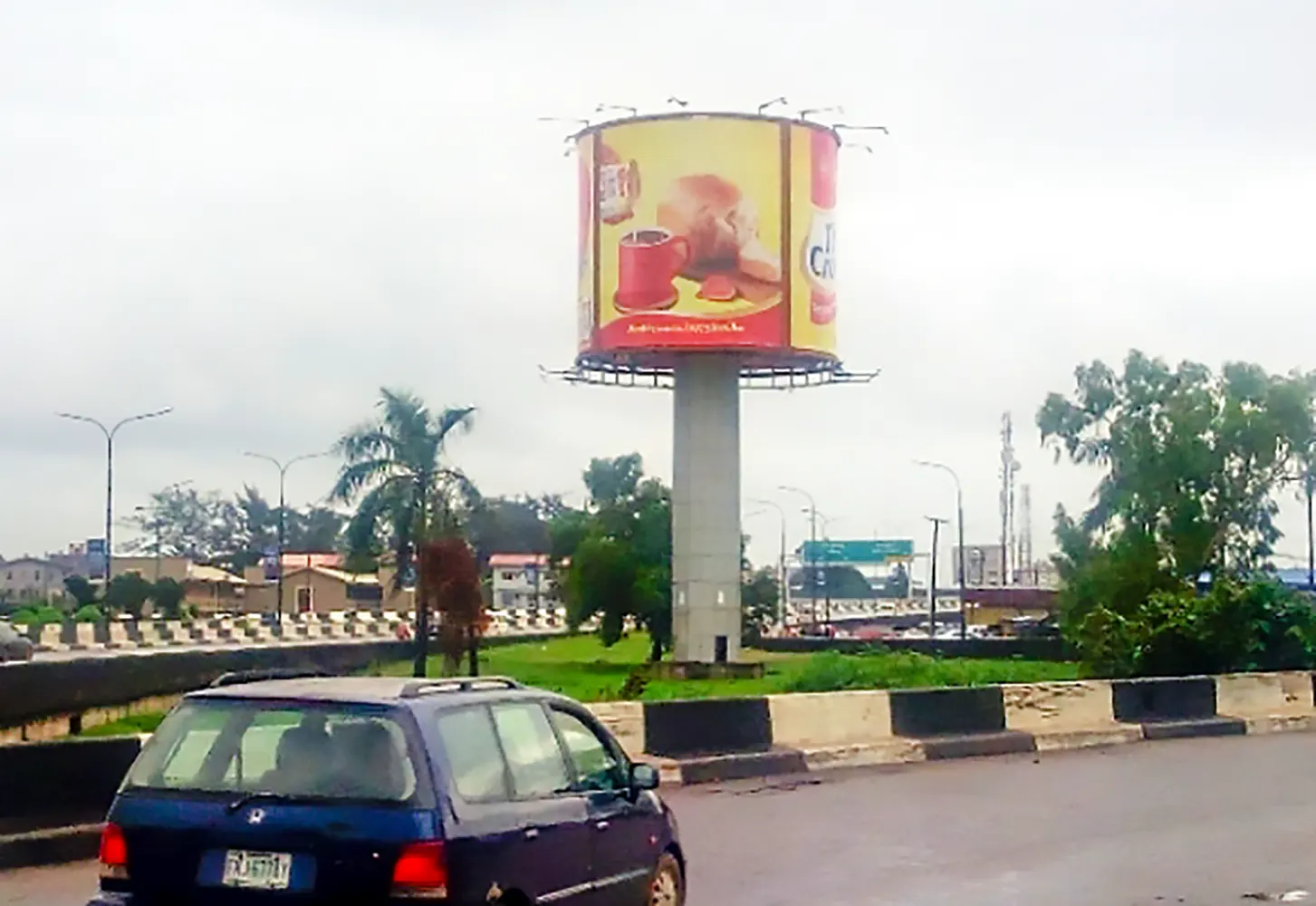 Unipole billboard - Along 3Rd Mainland Bridge At Sura, Facing