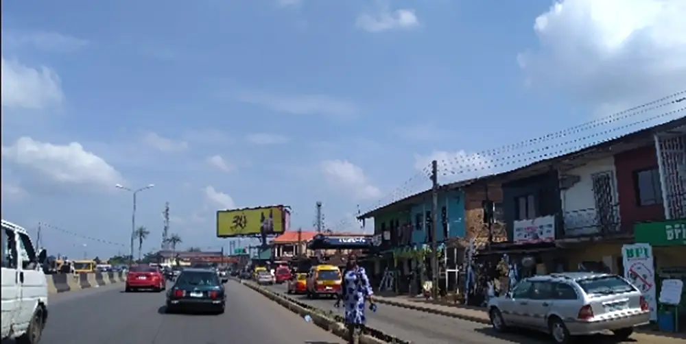 Unipole billboard - At Uselu Shee Town Hall